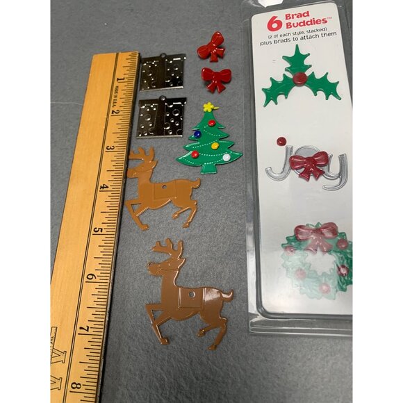 Christmas-Themed Brad Buddies & Hot Off The Press Brads Set - Picture 7 of 10